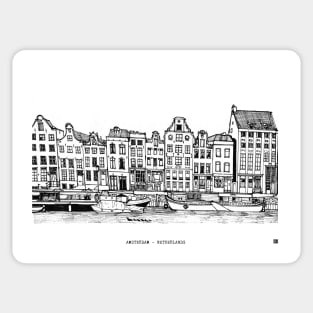 Amsterdam City Netherlands Travel Art Sticker